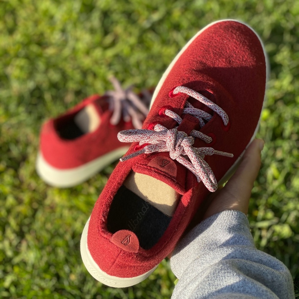 Woman’s red allbirds!